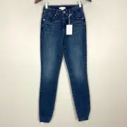 Good American Good Legs Jean Women’s Size 2 Waist Snatching Stretch Denim Frayed