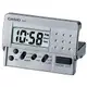 【CASIO】摺疊金屬色系電子音樹脂鬧鐘-銀(PQ-10D-8)正版宏崑公司貨