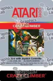Replacement Game Cartridge Label - Crazy Climber for Atari 2600