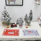 Heat-Resistant Merry Christmas Placemat Dining Table Mats Xmas Gifts