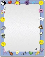 Emoji Letterhead Laser & Inkjet Printer Paper, 25 Pack