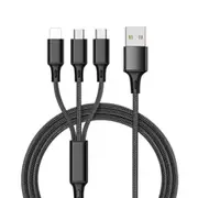 1.2M Universal 3 in 1 Charging Cable USB Multi Function Phone Charger Cord Type-C IOS