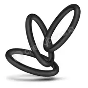Performance VS3 Pure Premium Silicone Black Cock Rings Large 3 Pack