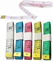 AIMALL 6/12x Body Measuring Ruler Sewing Cloth Tailor Tape Measure Soft Flat 60inch1.5m, Dual-Sided, Large Print, Flexible, Metal Ends