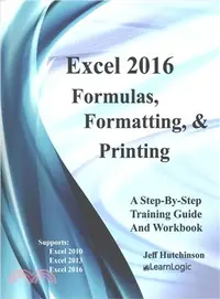 在飛比找三民網路書店優惠-Excel 2016 Formulas, Formattin