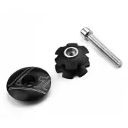 Reliable Bike Headset Star Nut & Top Cap Set for 1 1/8 Steerer Tube Black