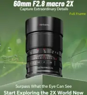 7artisans 60mm F2.8 Macro 2X Full Frame Lens for Nikon ZFC Z mount Z7 Z9 Camera