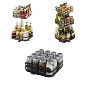 Rotating Kitchen Spice Rack Round Pantry Shelf Storage Organiser