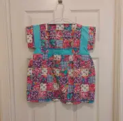 New Clothes Pin Holder Bag Handmade Floral Summer Patchwork Dress Vintage Style