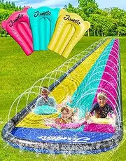 Jambo Triple Lane Slip Splash and Slide (Summer Vibes, 20' Foot)