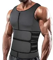 Men's Sauna Compression Vest - Men Shapewear Tank Top with Double Waistband | Slimming Vest for Home, Gym, Body Shaping