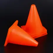 6 Pack Orange Training Cones 18cm for Football Soccer Rugby Sports Activities