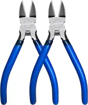 Wire Cutters 2 Pack, 6.5 Inch, Flush Cutters Diagonal Cutters Side Cutters Preci