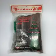 VTG Macrame FIBRE CRAFT Kit 24" Green Christmas Jingle Bell Tree Kit 2513 Sealed