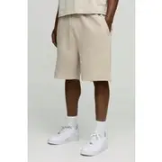 Mens Stone 260GSM Loopback Basic Oversized Fit Drop Crotch Shorts