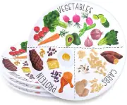 10'' Portion Control Plate for Balanced Eating - Healthy Nutrition Plate Adults