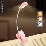 Rechargeable Book Light for Reading in Bed, 3 Color x 3 Brightness, Pink
