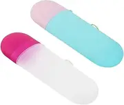 ARTSEWPLY Portable Toothbrush Case and Toothpaste Holder PP Travel for Camping and Daily Use Pink Light Blue Compact Design Sanitary Storage Multipurpose Travel
