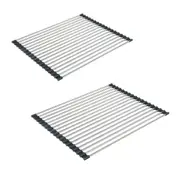 Multifunctional Stainless Steel Draining Rack Folding Sink Organizer for Kitchen