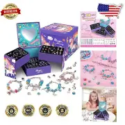 Enchanting Unicorn Jewelry Making Supplies - 76-Piece Kit for Girls Aged 6-12