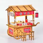 DIY DollHouse Kit with Light Oden Stall Stand Doll House Model Kits Toy