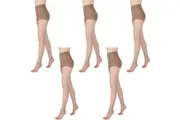 x5 Voodoo Glow Control 8 Denier Bronzed Waist Stockings Tights Pantyhose H30552