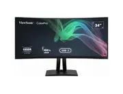 ViewSonic 34' ColorPro 21:9 Curved UWQHD 3440 x 1440, 90W USB-C, 100% RGB, Delta E < 2 color Accuracy, Pre-calibrated Professional Designer Monitor