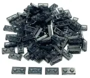 Lego 100 New Trans-Black Plates 1 x 2 Stud Parts