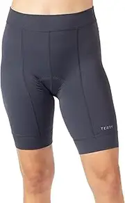 [TERRY] Actif Bike Short, Women's Padded 8 Inch Inseam Cycling Short, Elastic-Free Comfort Fit Waist & Leg Bands