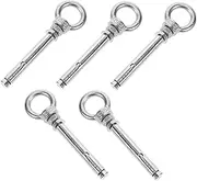 Mipcase 5pcs Eye Bolts Heavy Duty Ramekins Small Eye Screws for Jewelry Siding Repair Screwdriver Large Wall Hooks Swing Hardware Eyes Bolts Chain Utility Snap Rack Stainless Steel Silver