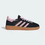 【ADIDAS 愛迪達】HANDBALL SPEZIAL 運動休閒鞋(IE5897 女鞋 ORIGINALS運動鞋 復古皮革休閒鞋 黑X粉)