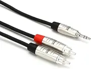 Hosa Rean 3.5 mm TRS to Dual RCA Pro Stereo Breakout Cable, 6 Feet