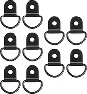 QLPQASCU 10x D Lashing Rings, Anchor Rings, Outdoor Fastening Clips for Vehicles, Black