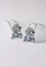 Lilla Rose Lorelei Mermaid Silver U-Pins UP-3838