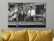 The Rat Pack Playing Pool Canvas Poster Canvas Print Art Decor Wall FRAMED
