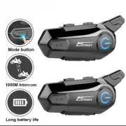 Bluetooth Motorcycle Helmet Intercom Headset for 2 Rider intercomunicador Moto