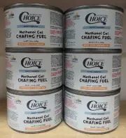 6 Pack Choice Methanol Gel Chafing Fuel 7.05 oz 2.5 Hrs Each Buffet Warming