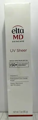 EltaMD UV Sheer Broad-Spectrum SPF 50+ Face & Body 3 oz EXP : 08/28 *New in Box
