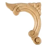 Hardware Resources APL-12-L Acanthus Carved Solid Wood Applique - Natural Maple
