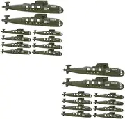 Hohopeti 2sets Plastic Submarine Model Submarine Decoration Table Top Mini Adornment Desktop Statue for Office 10pcs*2