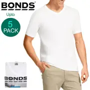 Bonds Multi Pack V Neck Raglan Blank Plain Basic Mens White T‑shirt Tee Top