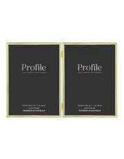[Profile Australia] Habitat Hinged Double Metal Photo Frame 5x7 in Gold