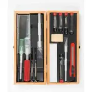 Excel Tools Deluxe Wooden Boxed Tool Sets Knife Tool Set, Boxed 44286