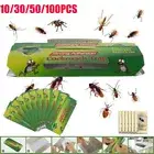 50/100x Cockroach Trap Bait Sticky Trap Glue Pest Control Cockroaches Insect Bug
