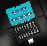 23PCS Torx Bit Socket 8 Star Socket 7 Female E-Torx Socket 8 Tamper Torx Sockets