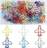 Vuzvuv 100Pcs Rainbow Creative Plane Paper Clips Assorted Colors Cute Metal...