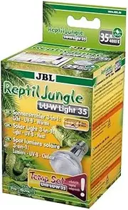 JBL ReptilJungle L-U-W Light alu 35 W, Wide-Beam Spotlight for Rainforest terrariums