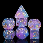UDIXI DND Dice Sets Iridecent Double Swirls Polyhedral Dice for Dungeons and Dragons Pathfinder DND RPG MTG Table Gaming Dice