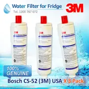 3 PACK Bosch CS-52 Internal Fridge Water Filter Cuno 3M USA 5586605 640565