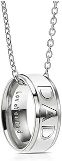 [YangQian] Fathers Day Necklace for Dad Gifts for Wedding Birthday Gifts for Father Dad Keepsake Gifts for Daddy Appreciation Gift Ideas